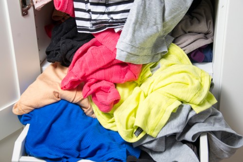 Staff member assisting a business customer with accessible waste service arrangements